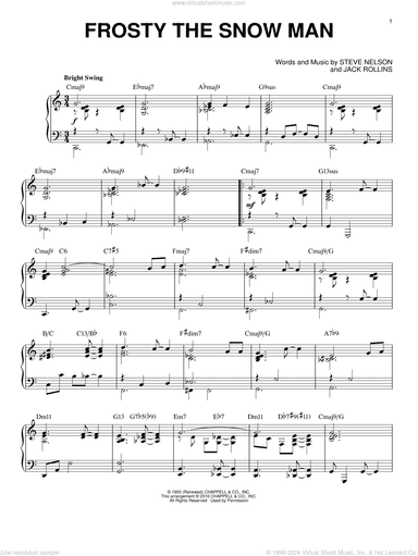 Frosty The Snow Man [Jazz version] (arr. Brent Edstrom)