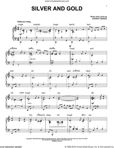 Silver And Gold [Jazz version] (arr. Brent Edstrom)