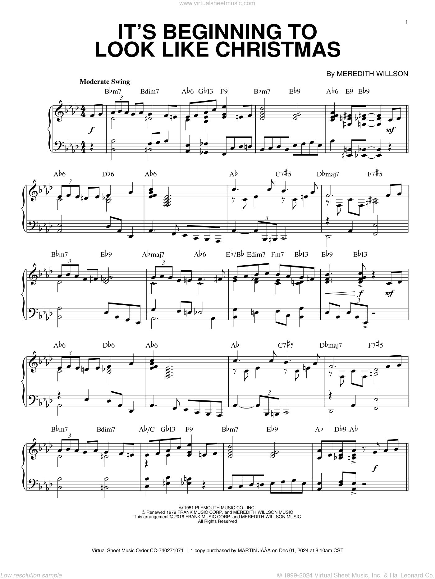 It's Beginning To Look Like Christmas [Jazz version] (arr. Brent Edstrom)