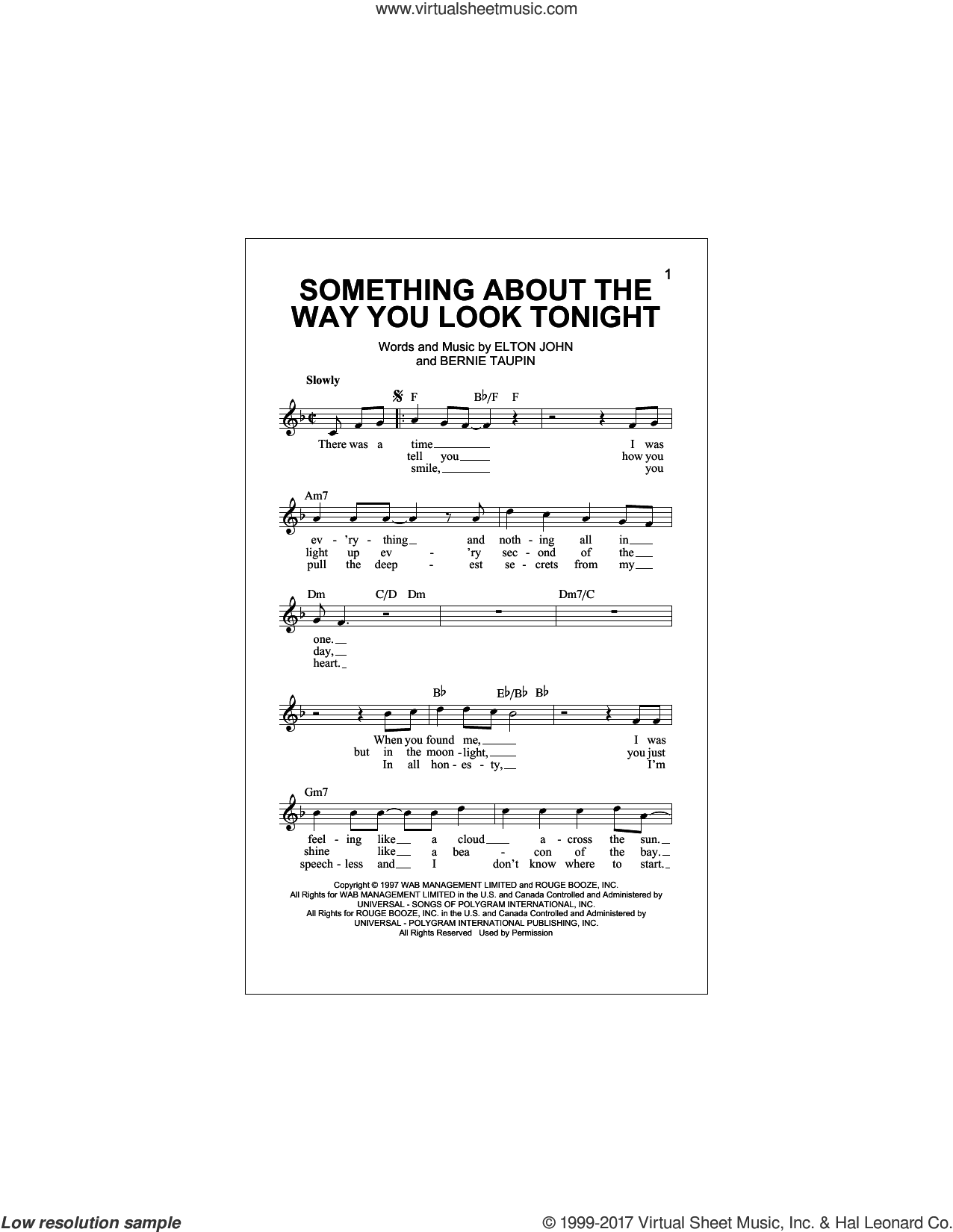 Something About The Way You Look Tonight