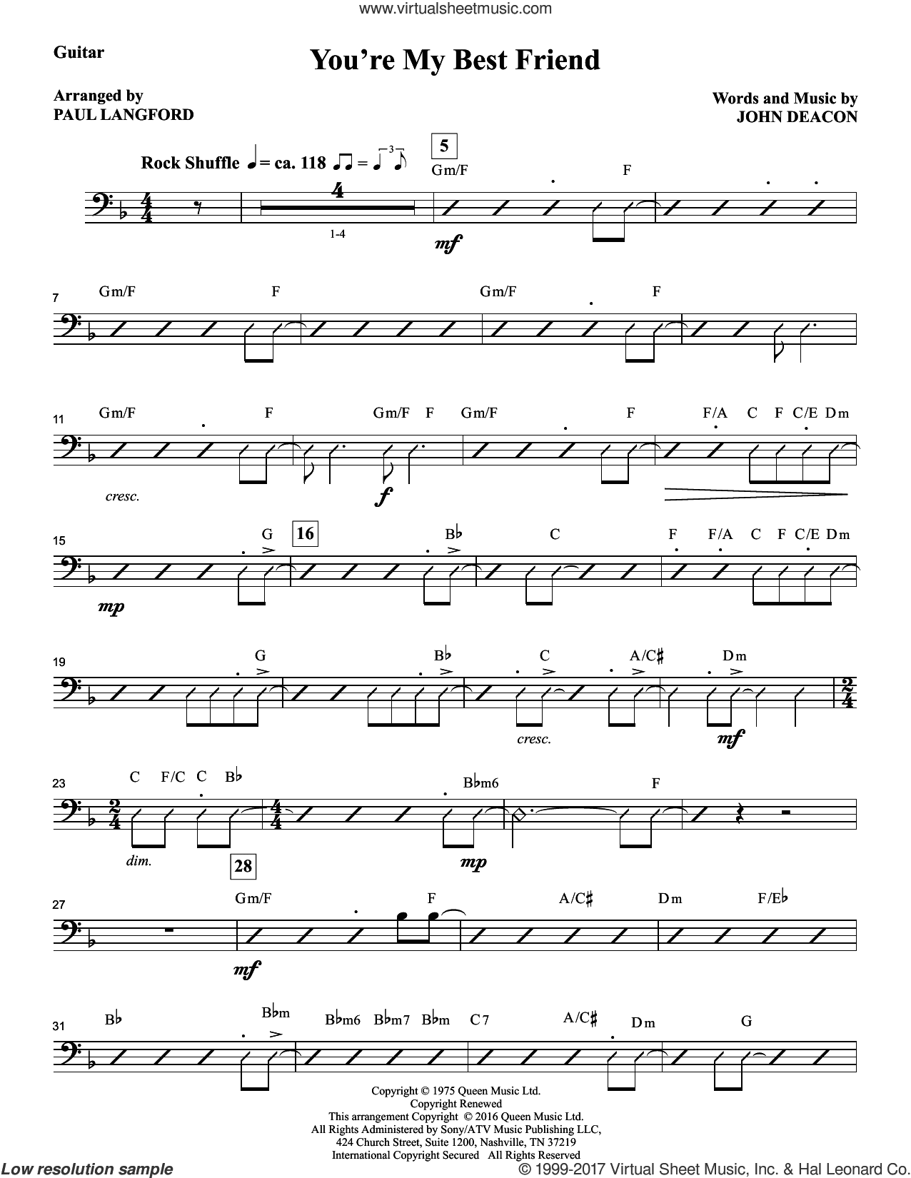 You're My Best Friend (arr. Paul Langford)
