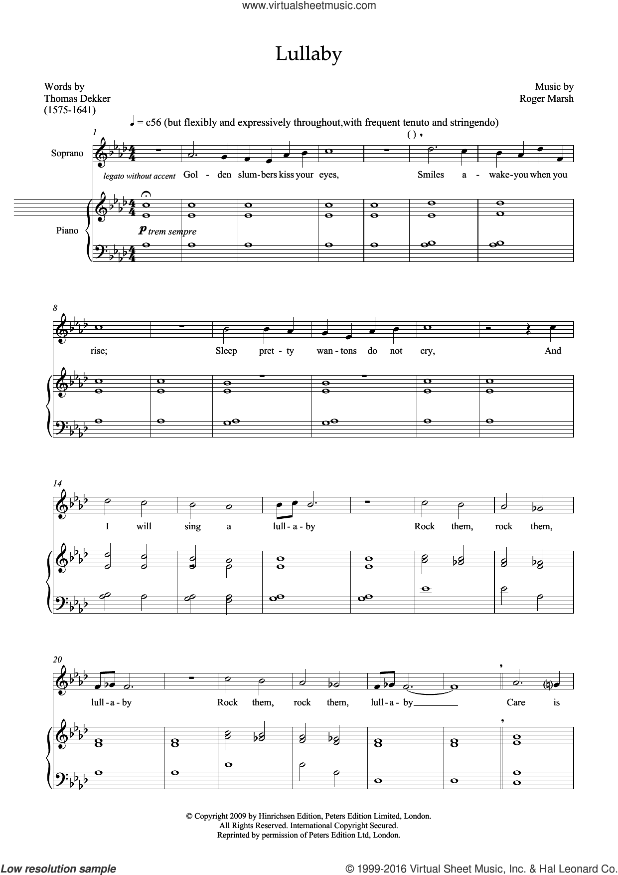 Lullaby (for soprano and marimba)
