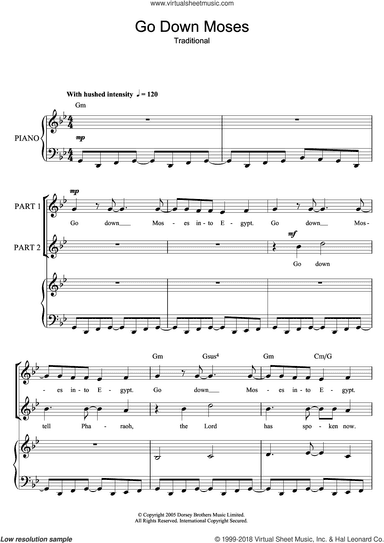 Go Down Moses (arr. Rick Hein)