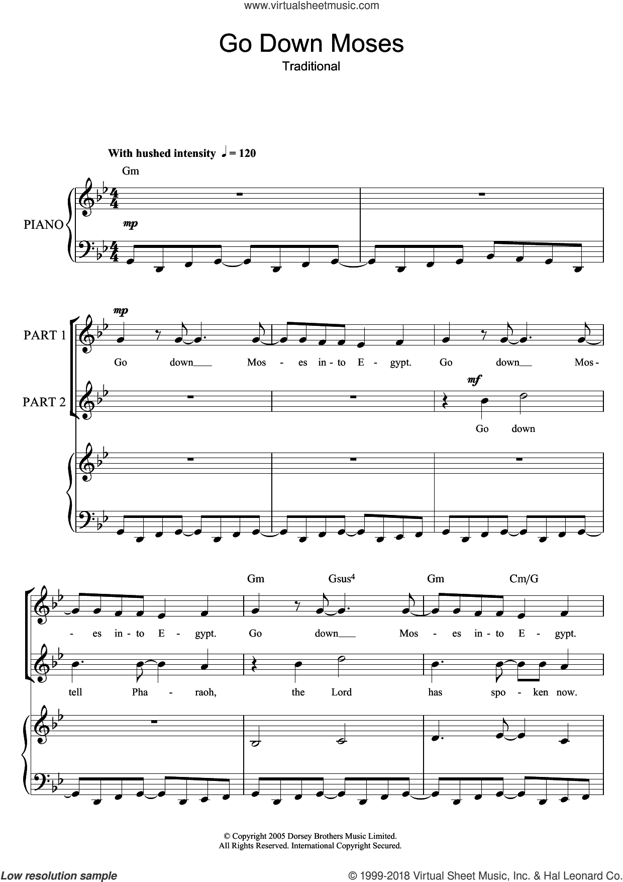 Go Down Moses (arr. Rick Hein)