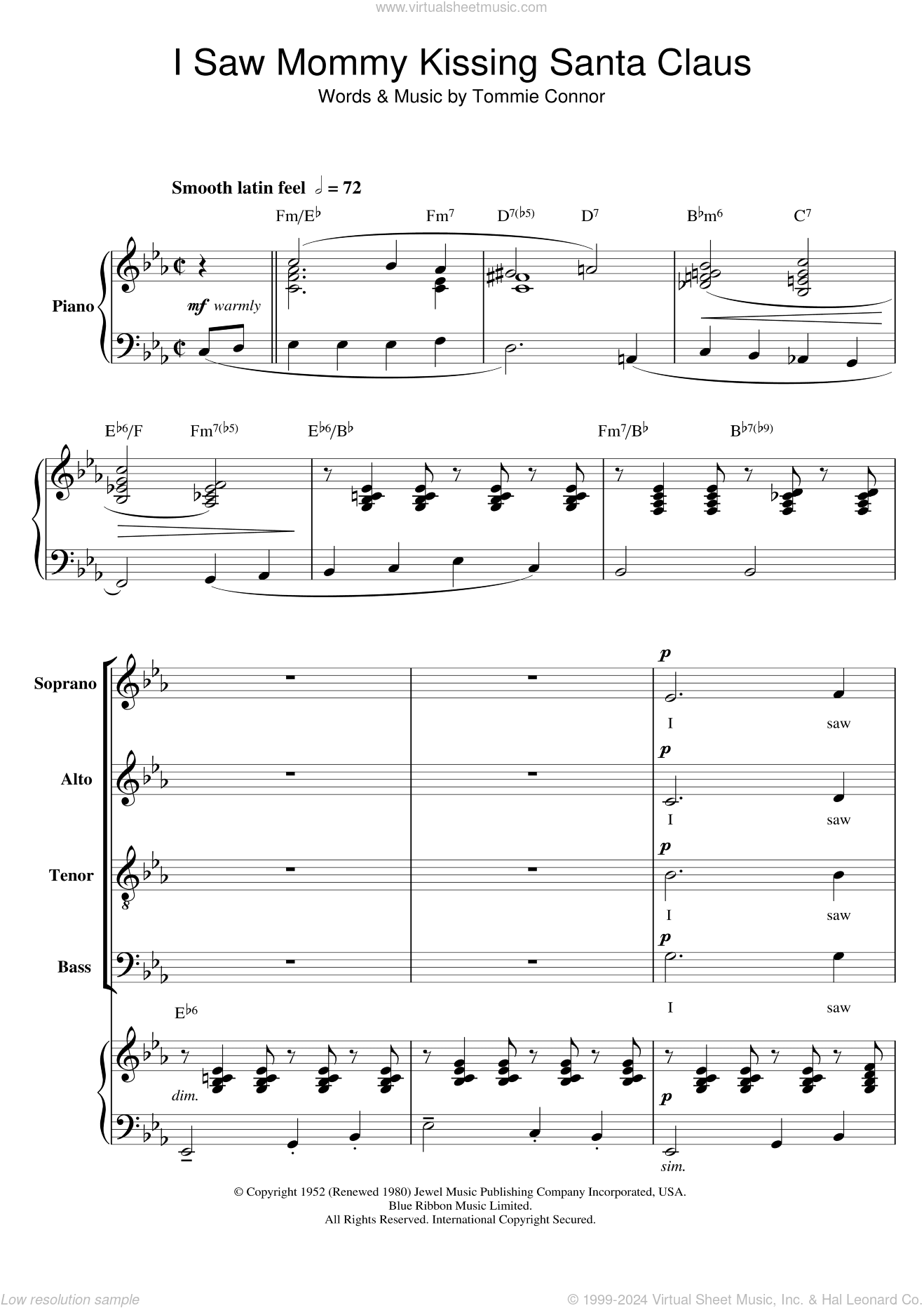 I Saw Mommy Kissing Santa Claus (arr. Berty Rice)