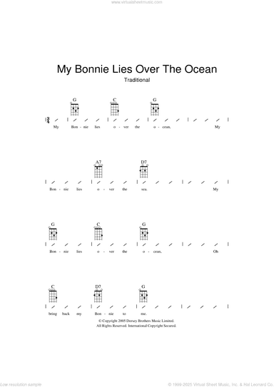 My Bonnie Lies Over The Ocean
