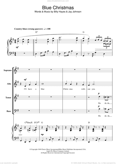 Blue Christmas (arr. Berty Rice)
