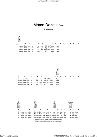 Mama Don't 'low