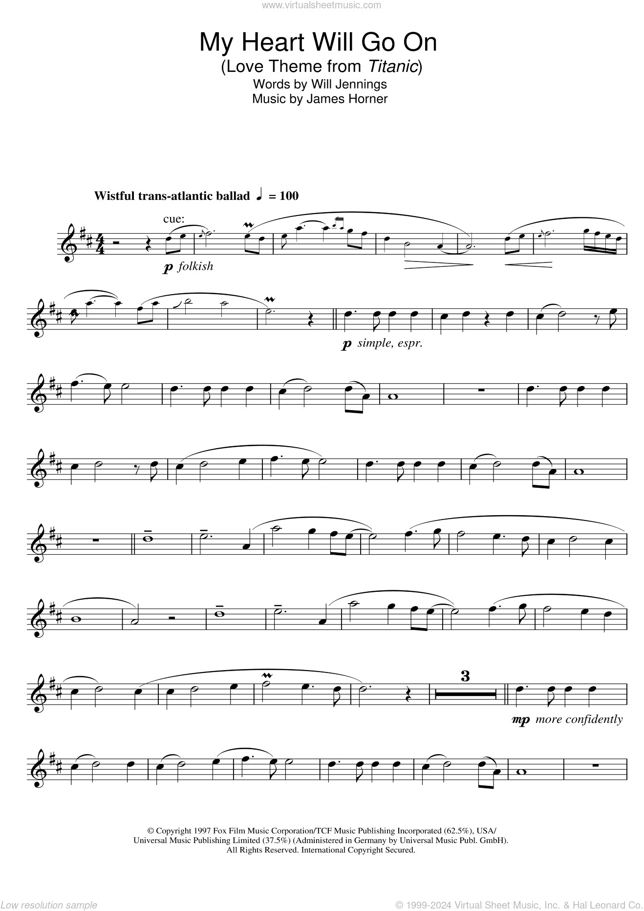 My Heart Will Go On (Love Theme from Titanic)