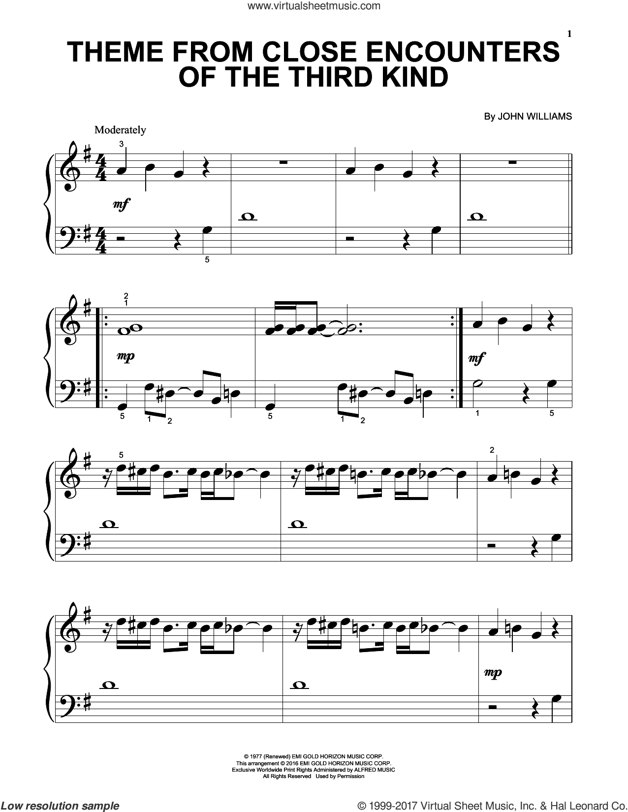 Theme From Close Encounters Of The Third Kind