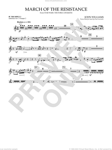 March of the Resistance, Bb trumpet 1 sub. c tpt. 1