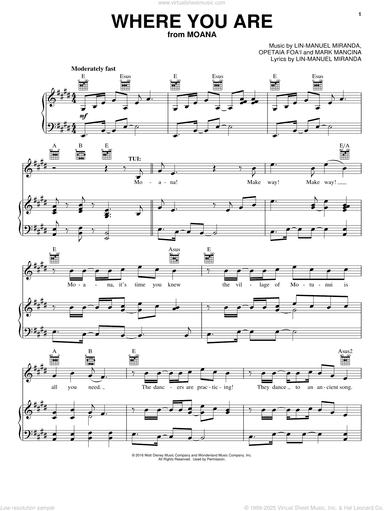 Where You Are (from Moana)