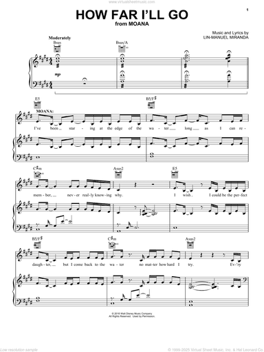 How Far I'll Go (from Moana)