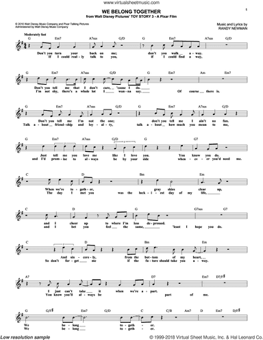 We Belong Together (from Toy Story 3)
