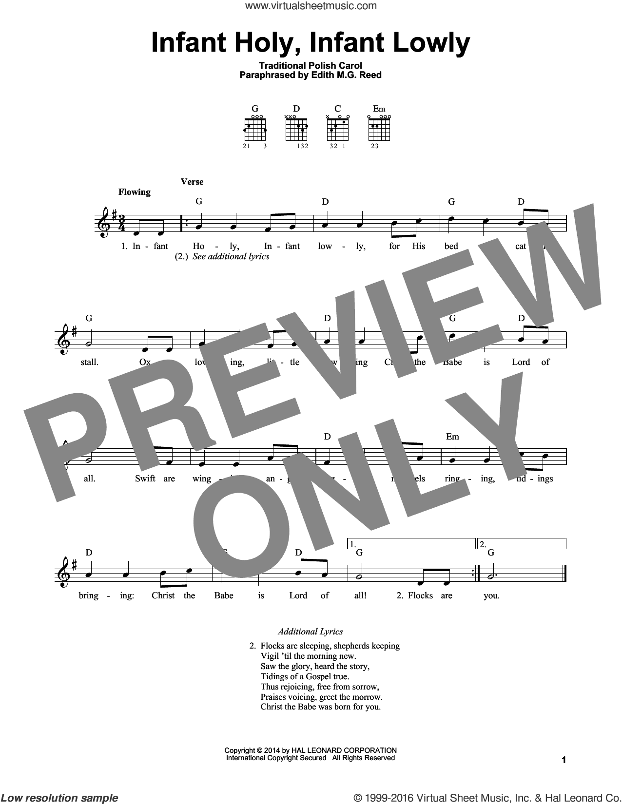 Infant Holy, Infant Lowly