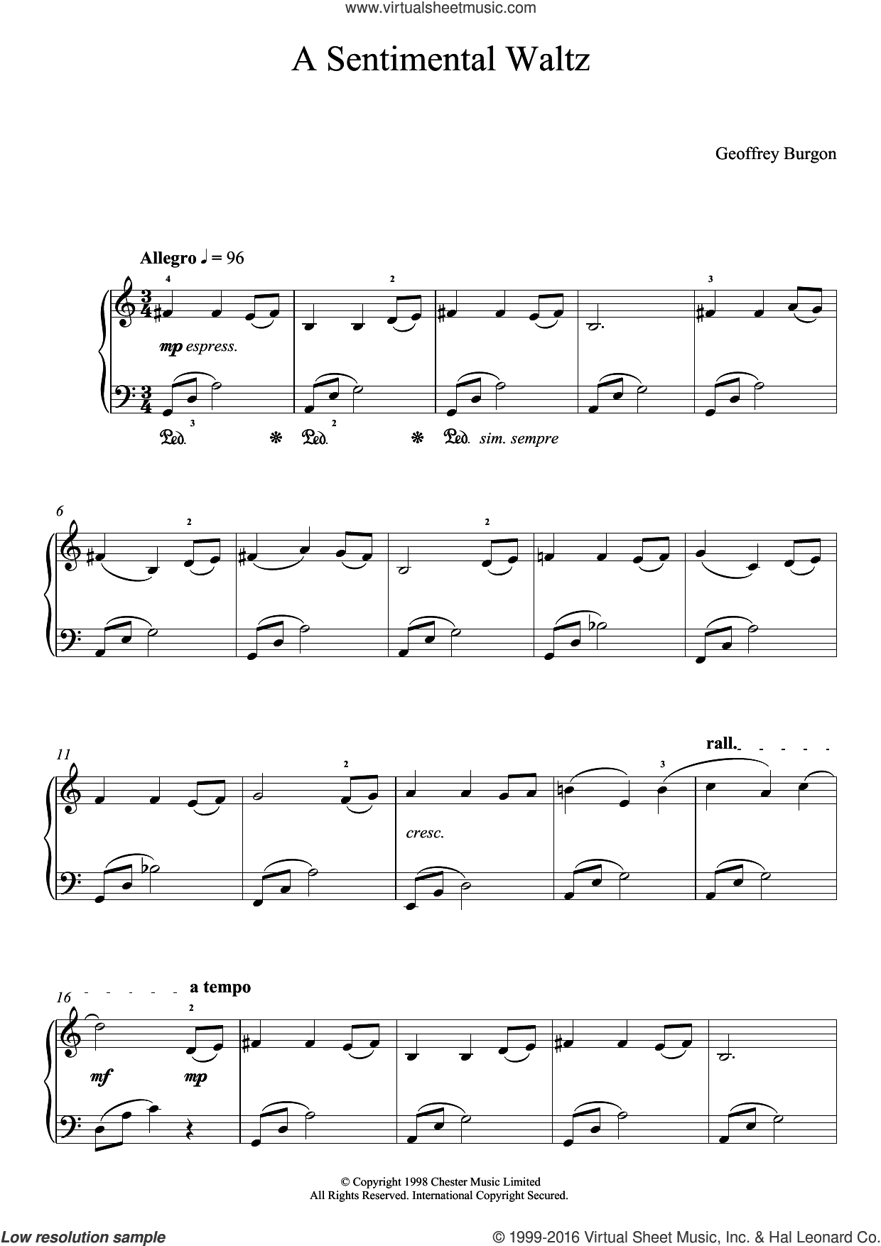 Sentimental Waltz (From 'Nine Easy Pieces For Piano')