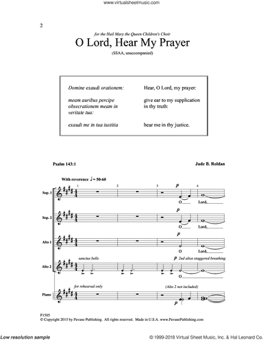 O Lord, Hear My Prayer