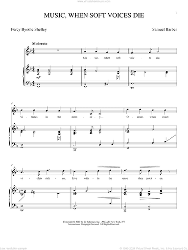 Music, When Soft Voices Die