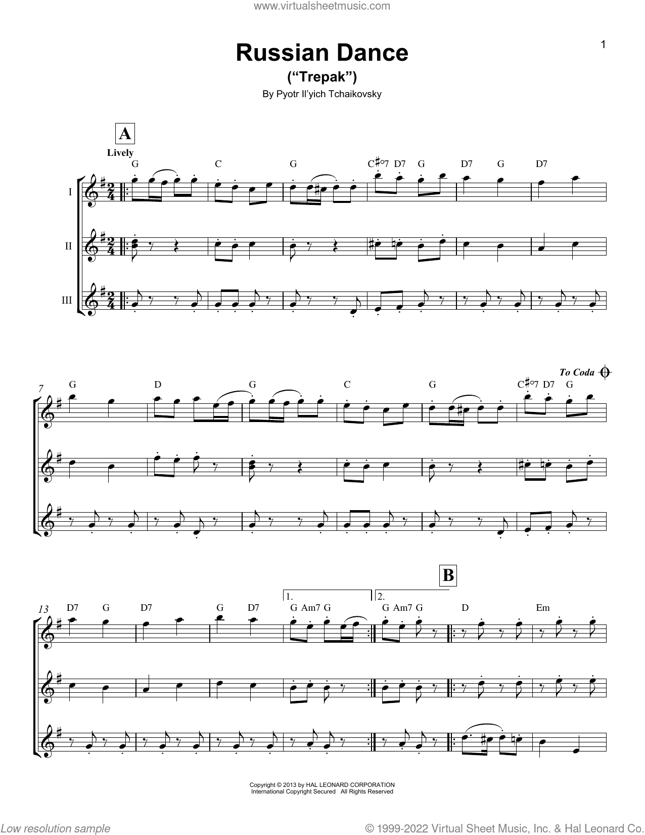 Russian Dance (Trepak) (from The Nutcracker)