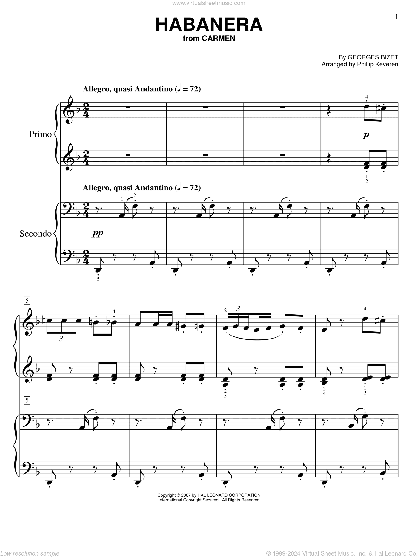 Habanera (arr. Phillip Keveren)