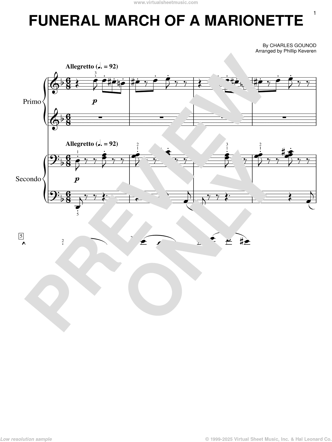 Funeral March Of A Marionette (arr. Phillip Keveren)