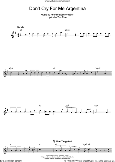 Don't Cry For Me Argentina (from Evita)
