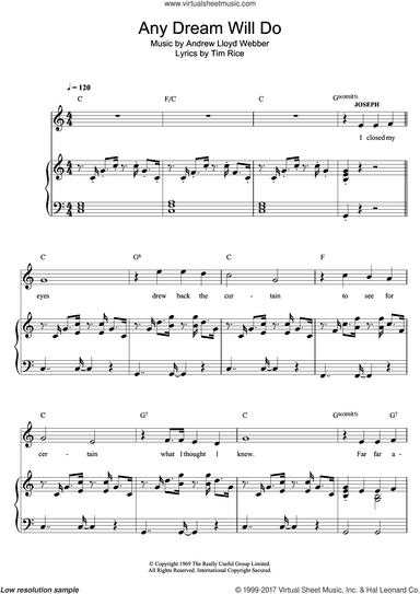 Any Dream Will Do (from Joseph And The Amazing Technicolor Dreamcoat)