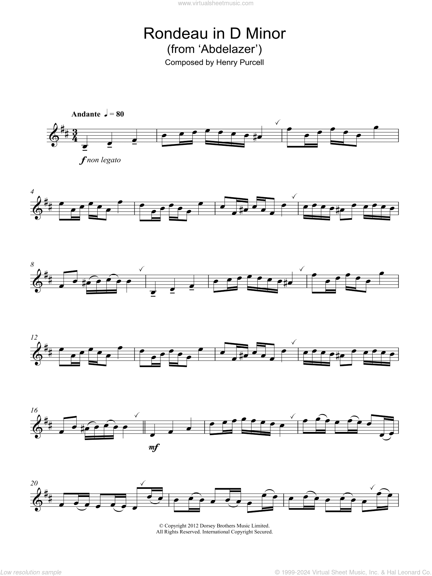 Rondeau in D Minor (from Abdelazer)