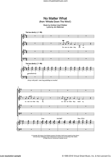 No Matter What (from Whistle Down The Wind)