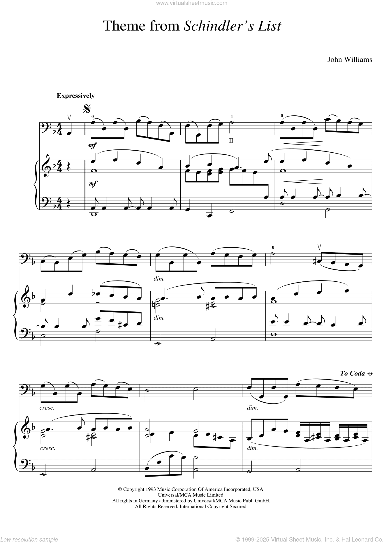 Theme From Schindler's List