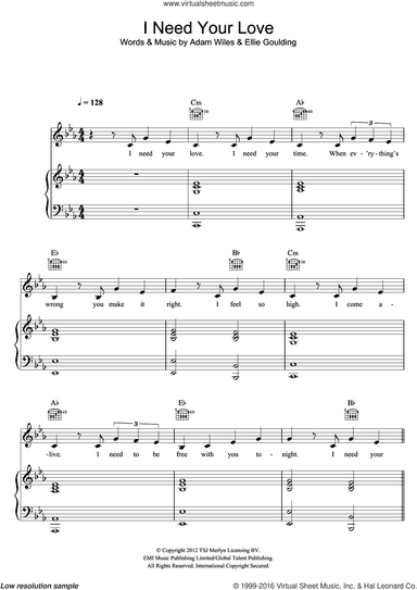 I Need Your Love (featuring Ellie Goulding)