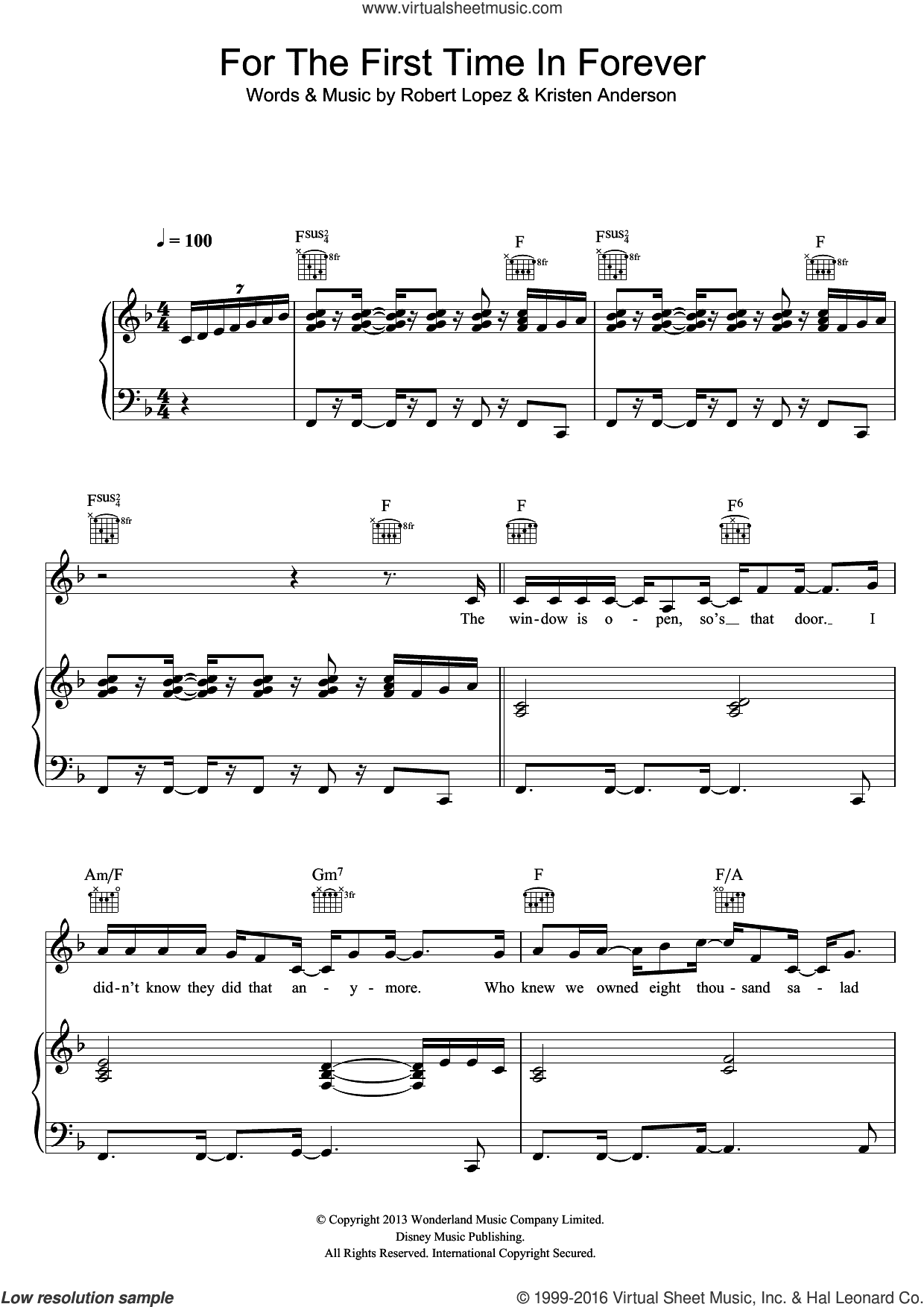 For The First Time In Forever (from Frozen)