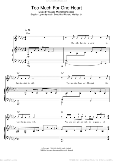 Too Much For One Heart (from Miss Saigon)