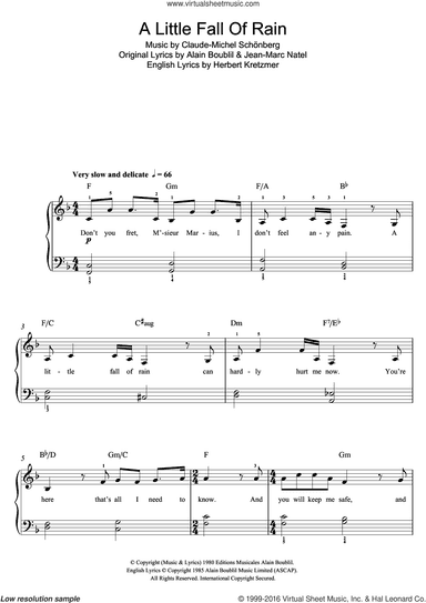 A Little Fall Of Rain (from Les Miserables)