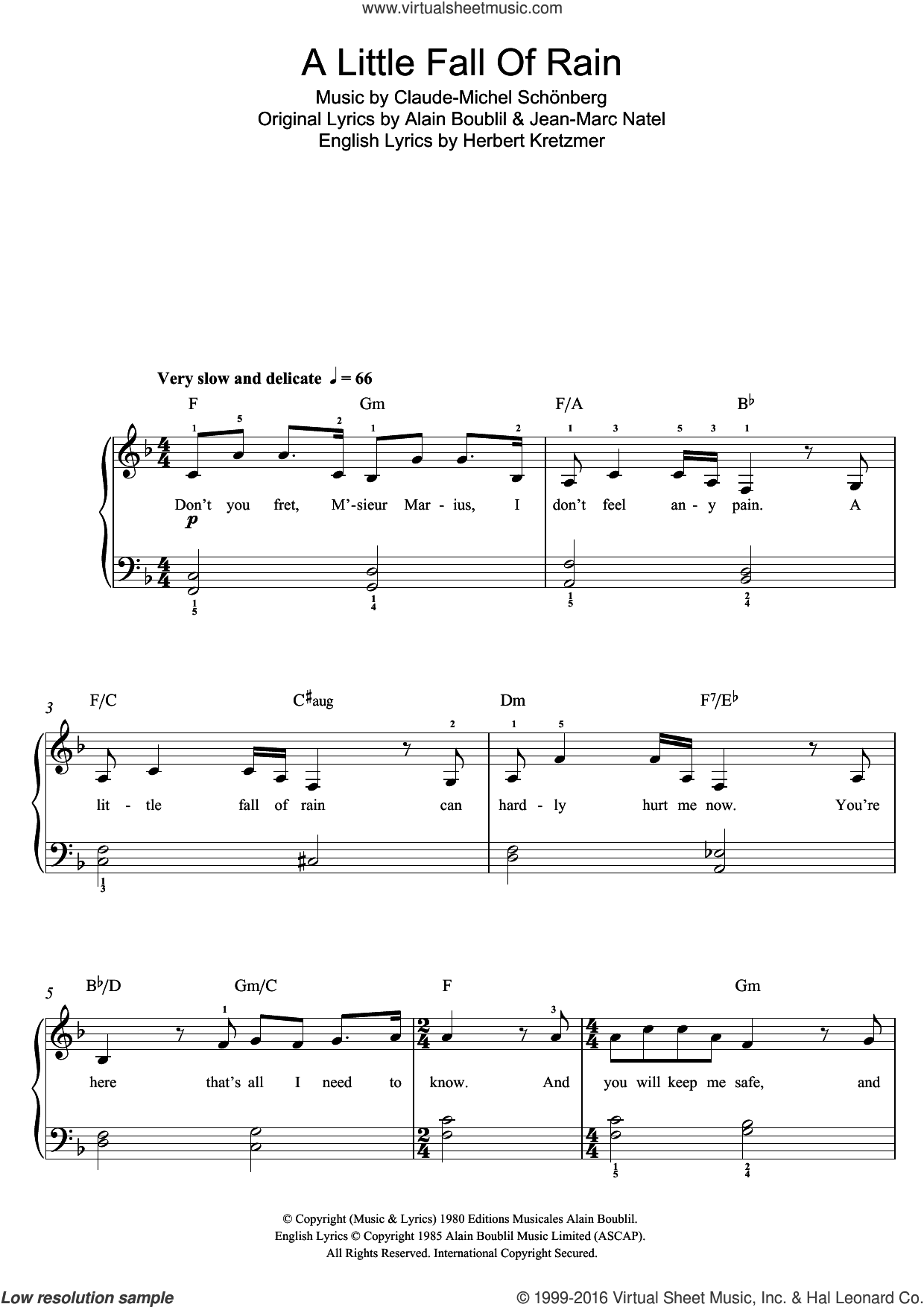 A Little Fall Of Rain (from Les Miserables)
