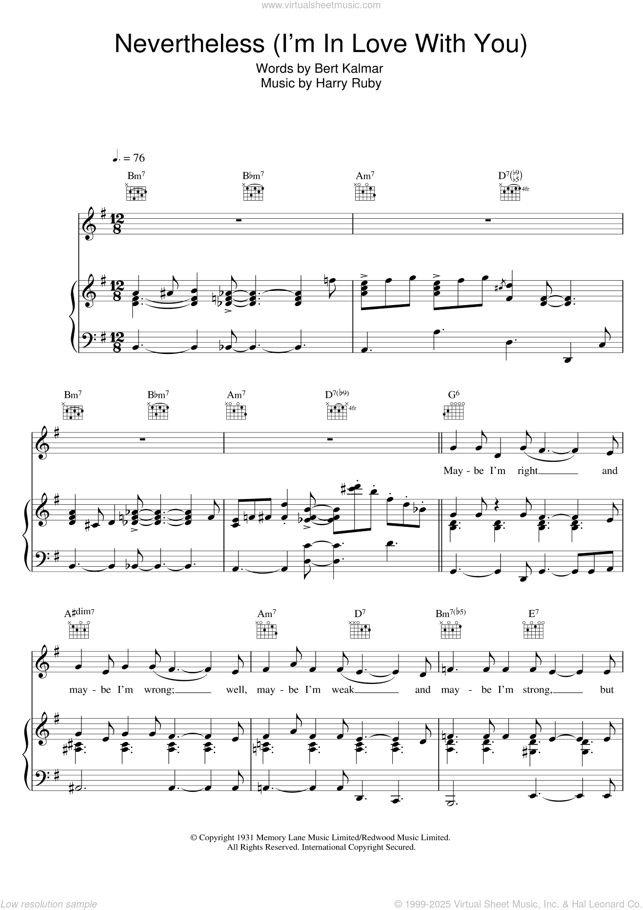 Nevertheless (I'm In Love With You)