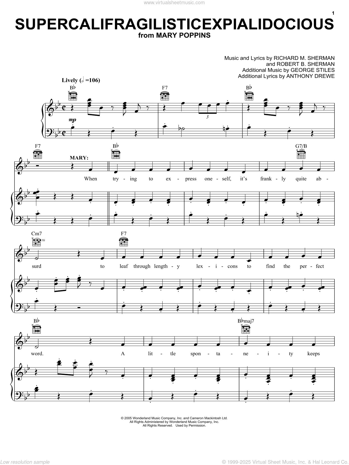 Supercalifragilisticexpialidocious (from Mary Poppins)