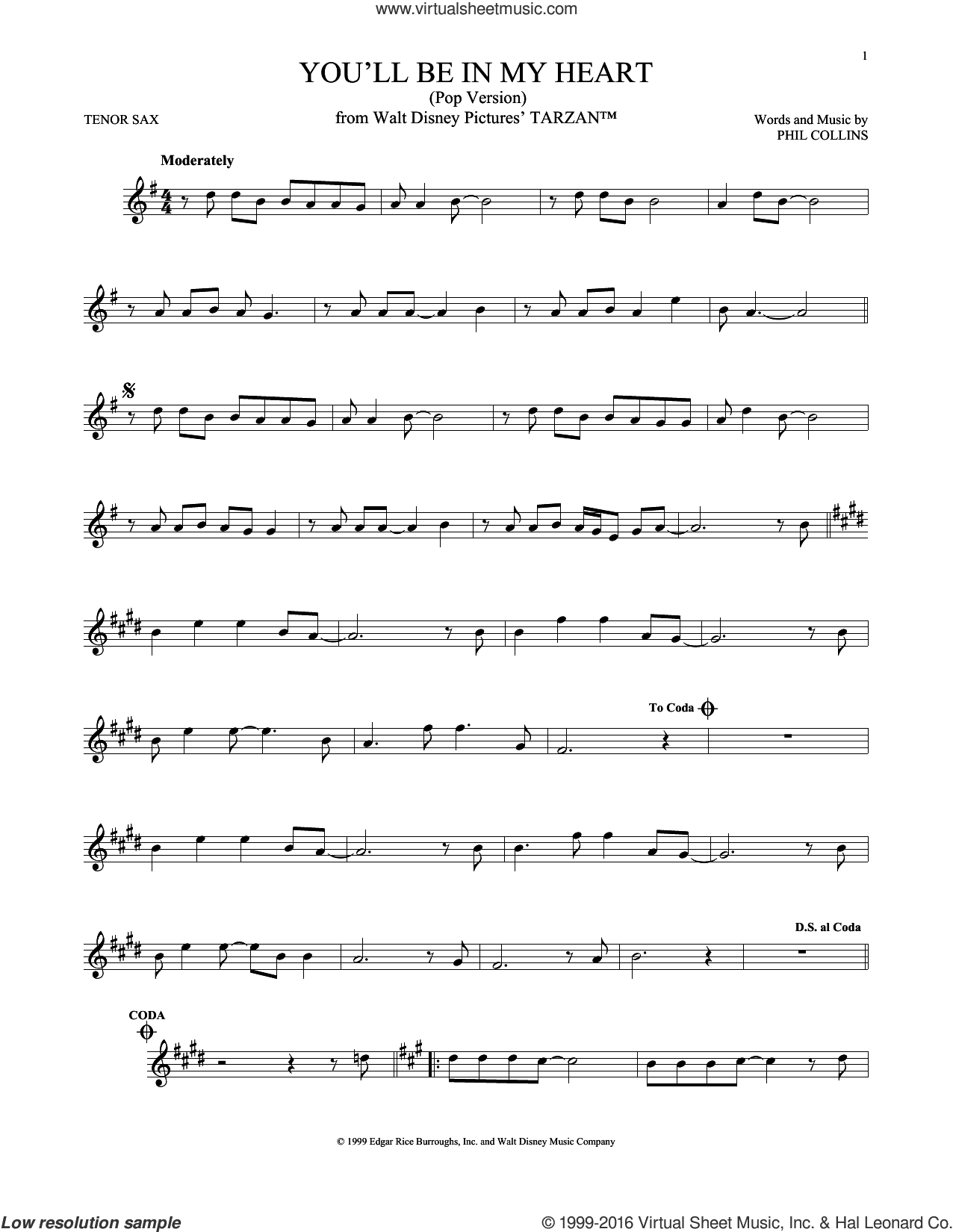 You'll Be In My Heart (Pop Version) (from Tarzan)