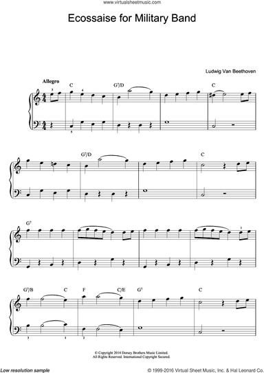 Ecossaise for Military Band, WoO 23
