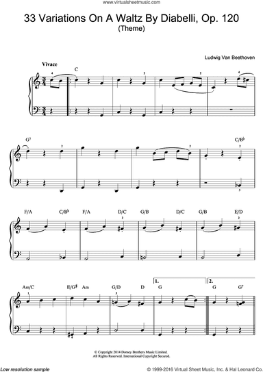 Theme From 33 Variations On A Waltz By Diabelli, Op. 120