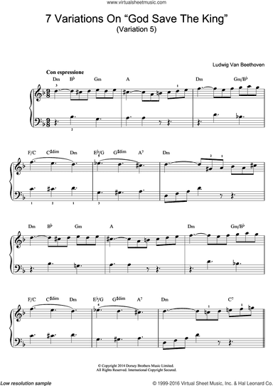 Variation No.5 (From '7 Variations On God Save The King' WoO 78)