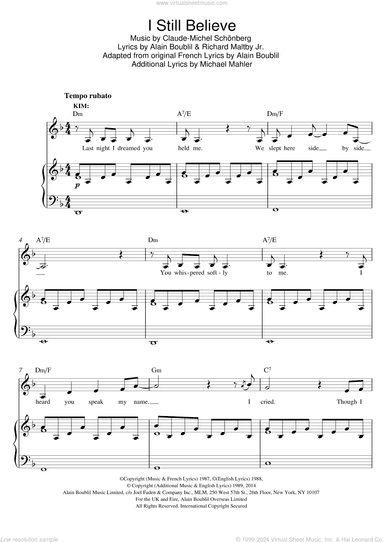 I Still Believe (from Miss Saigon)