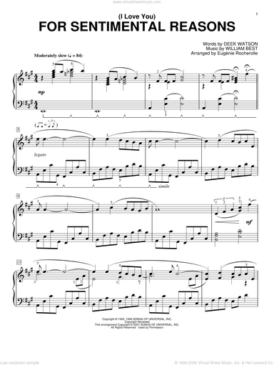 (I Love You) For Sentimental Reasons