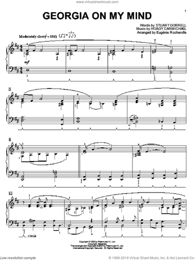 Georgia On My Mind, (intermediate)