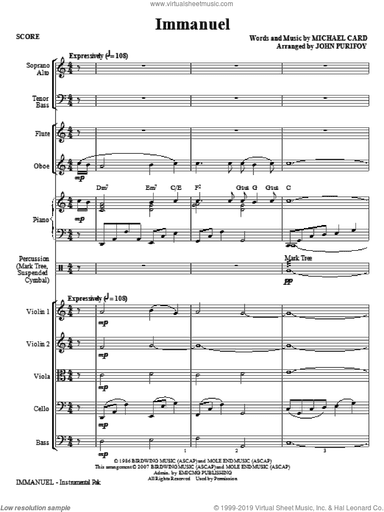 Immanuel (arr. John Purifoy) (COMPLETE)