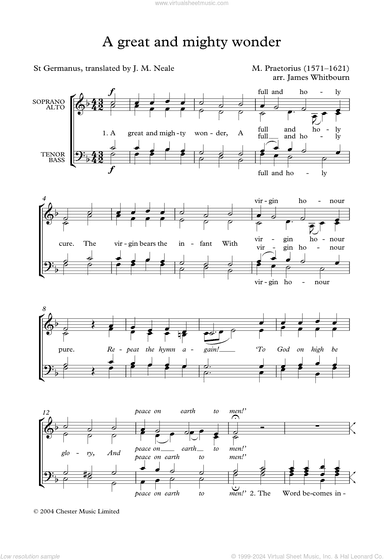 A Great and Mighty Wonder (arr. James Whitbourn)
