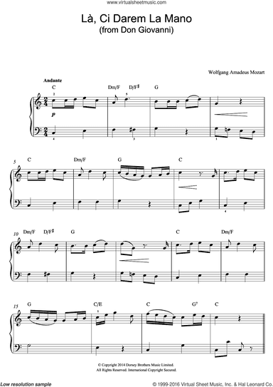 La, Ci Darem La Mano (from Don Giovanni)
