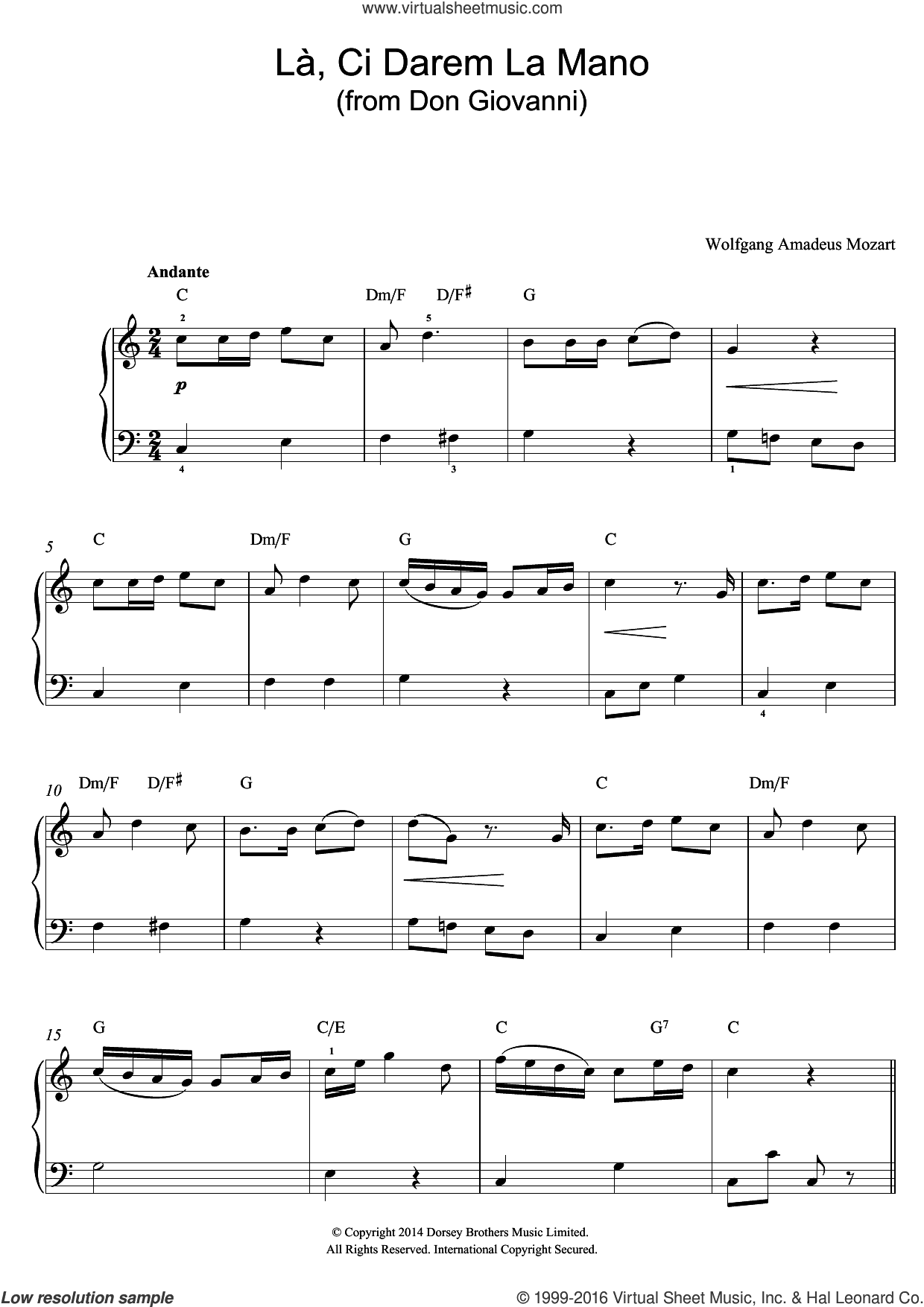 La, Ci Darem La Mano (from Don Giovanni)