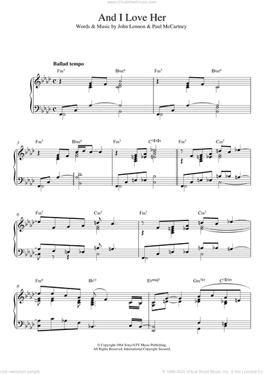 And I Love Her (jazz version)