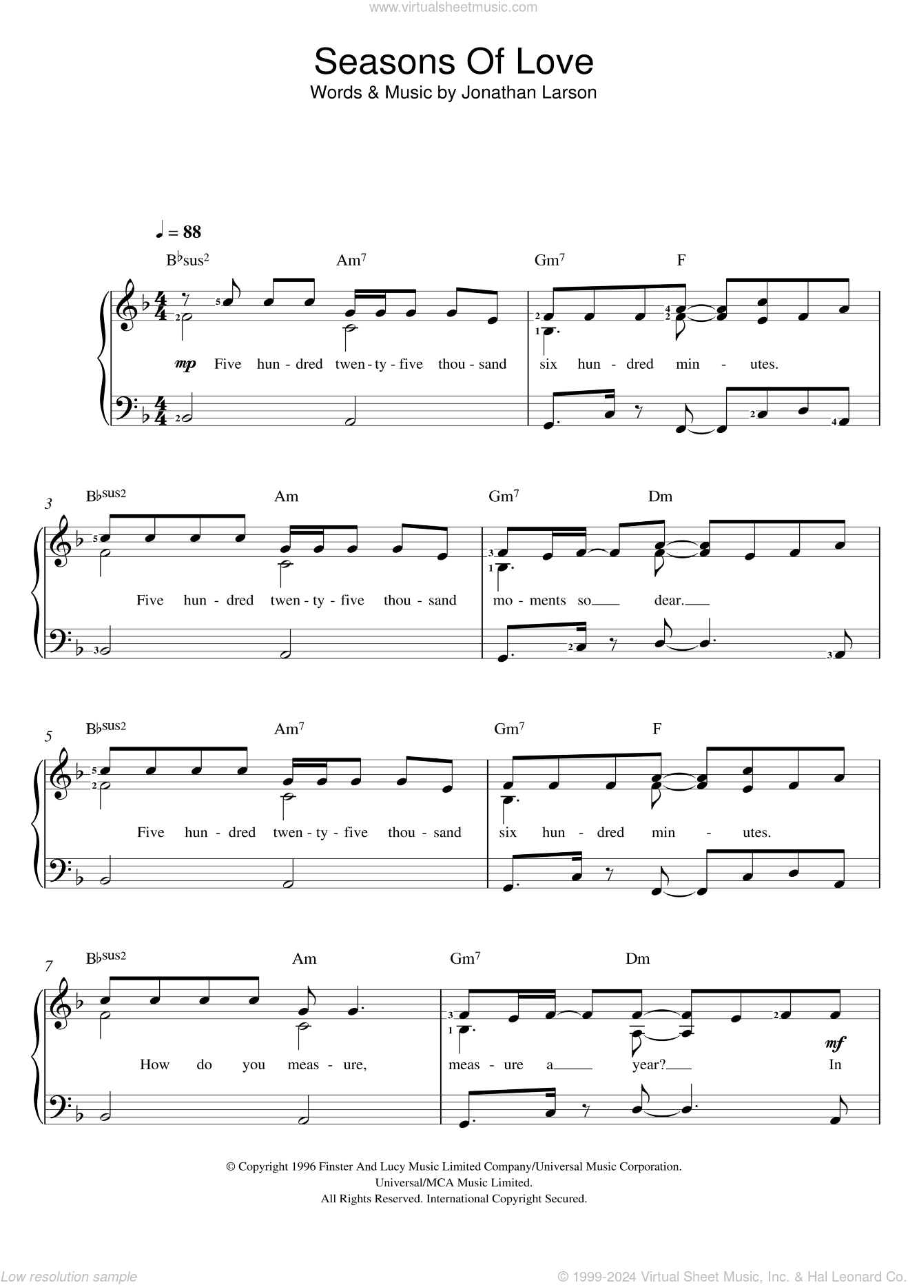 Seasons Of Love (from Rent)